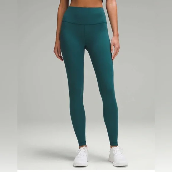 Lululemon Wunder Train HR leggings size 6 28” in teal - Picture 3 of 4